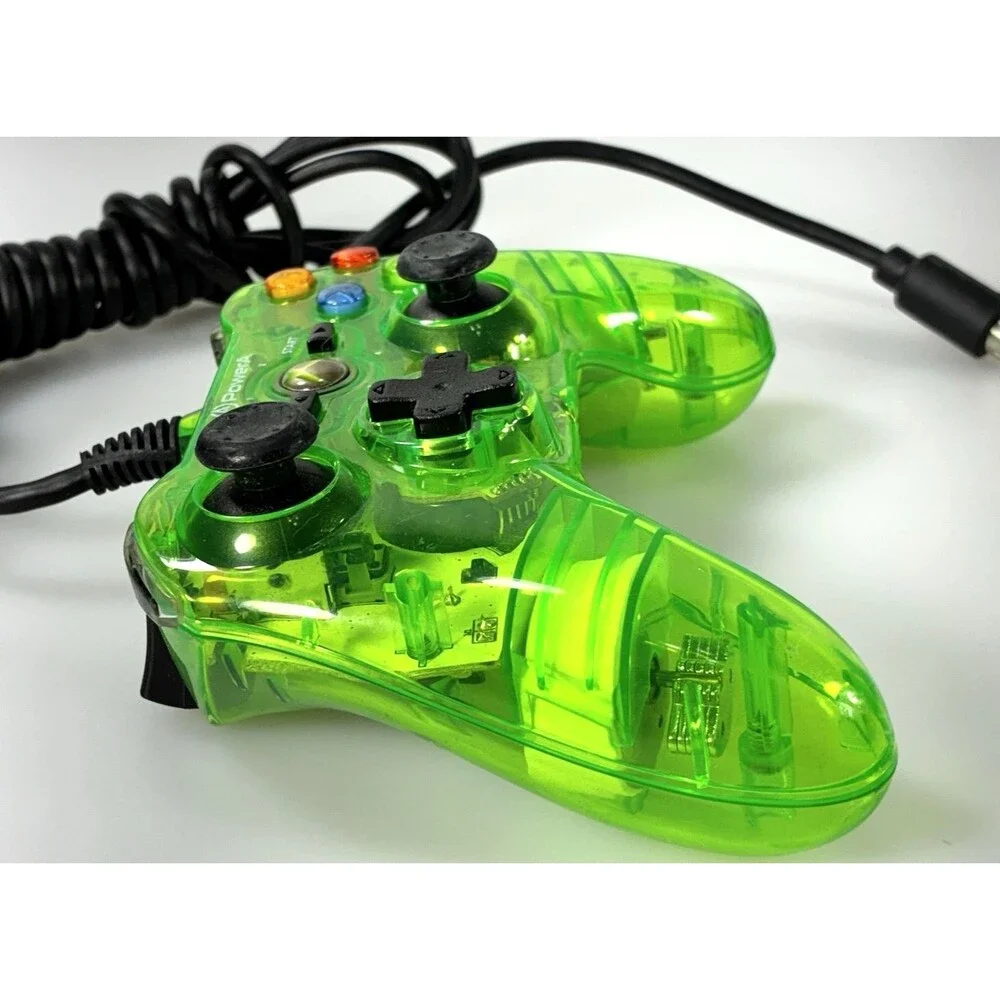 Xbox PowerA #105660-FR Mini Transparent Green Wired Controller Tested
